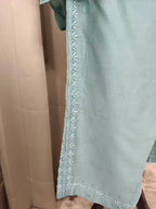 MISTJADE MUL CHANDERI CHIKANKARI CO-ORD SET