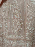 CORALISSE GEORGETTE CHIKANKARI ANARKALI SET