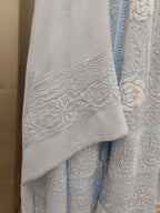 ELYSIAN BLEU GEORGETTE CHIKANKARI ANARKALI SET