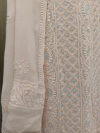 CORALLE VISCOSE CHIKANKARI ANARKALI SET
