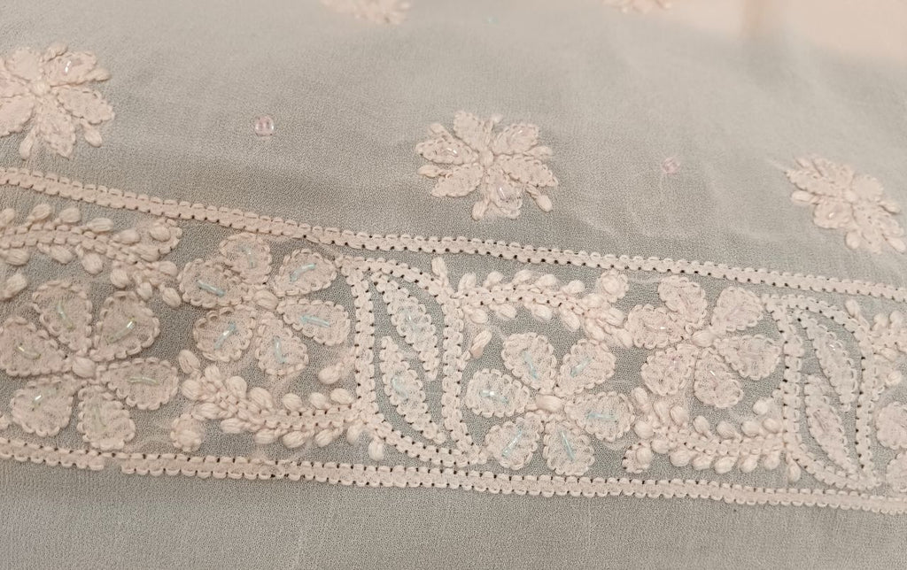 CORALLE VISCOSE CHIKANKARI ANARKALI SET