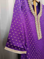 ORCHID HANDLOOM WOOVEN SILK KURTA SET