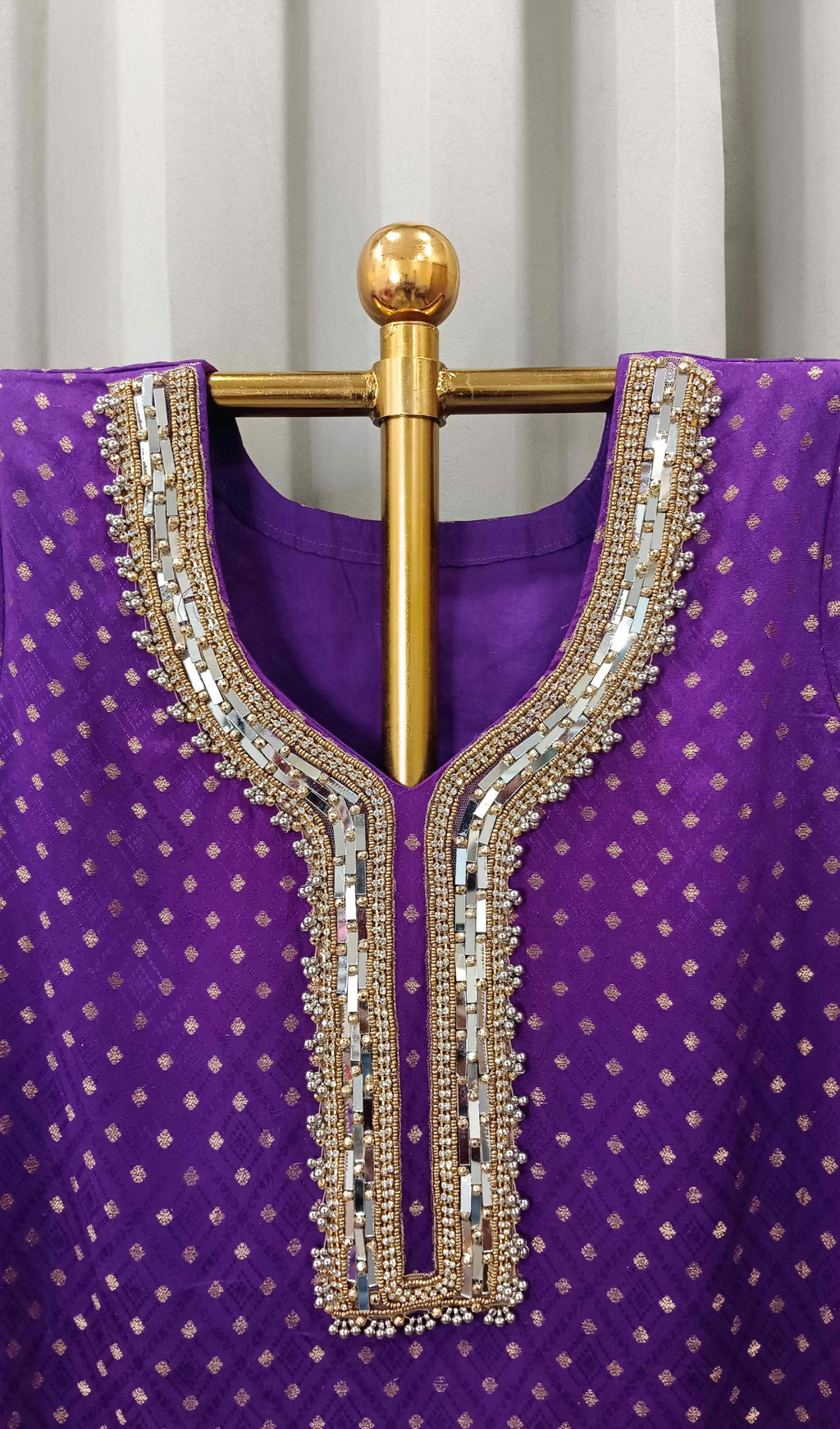 ORCHID HANDLOOM WOOVEN SILK KURTA SET