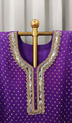 ORCHID HANDLOOM WOOVEN SILK KURTA SET