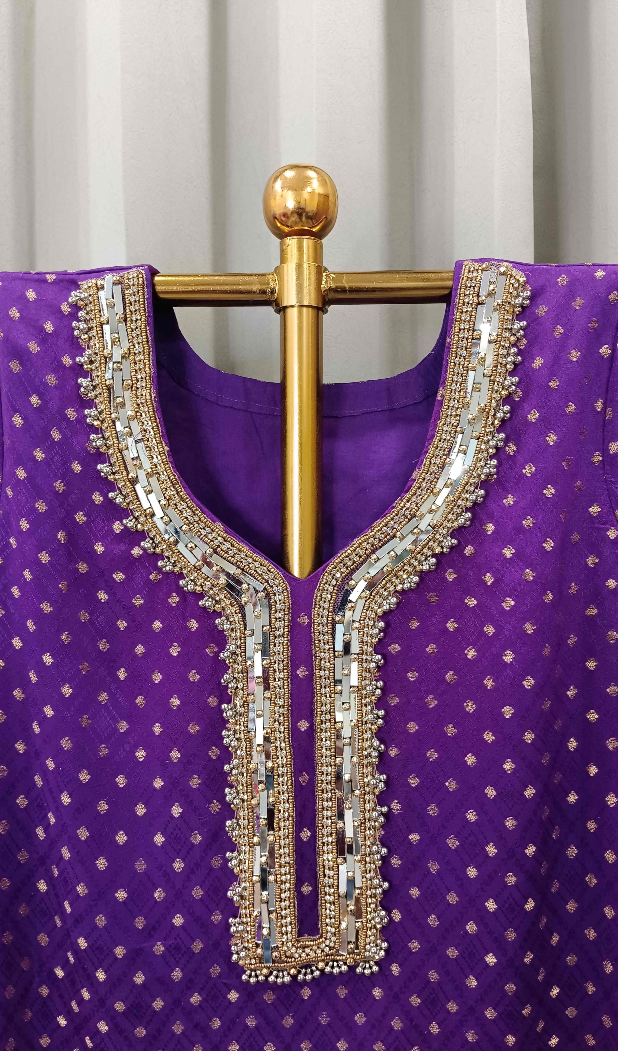 ORCHID HANDLOOM WOOVEN SILK KURTA SET
